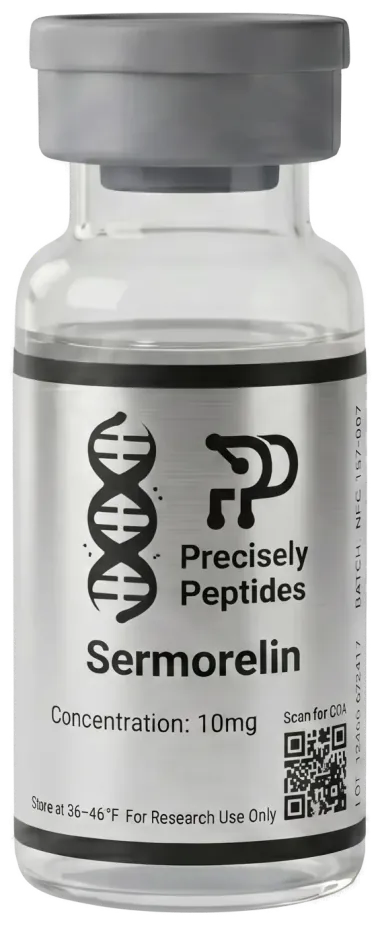 Sermorelin research reference standard vial