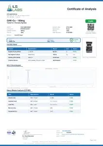 Certificate of Analysis preview