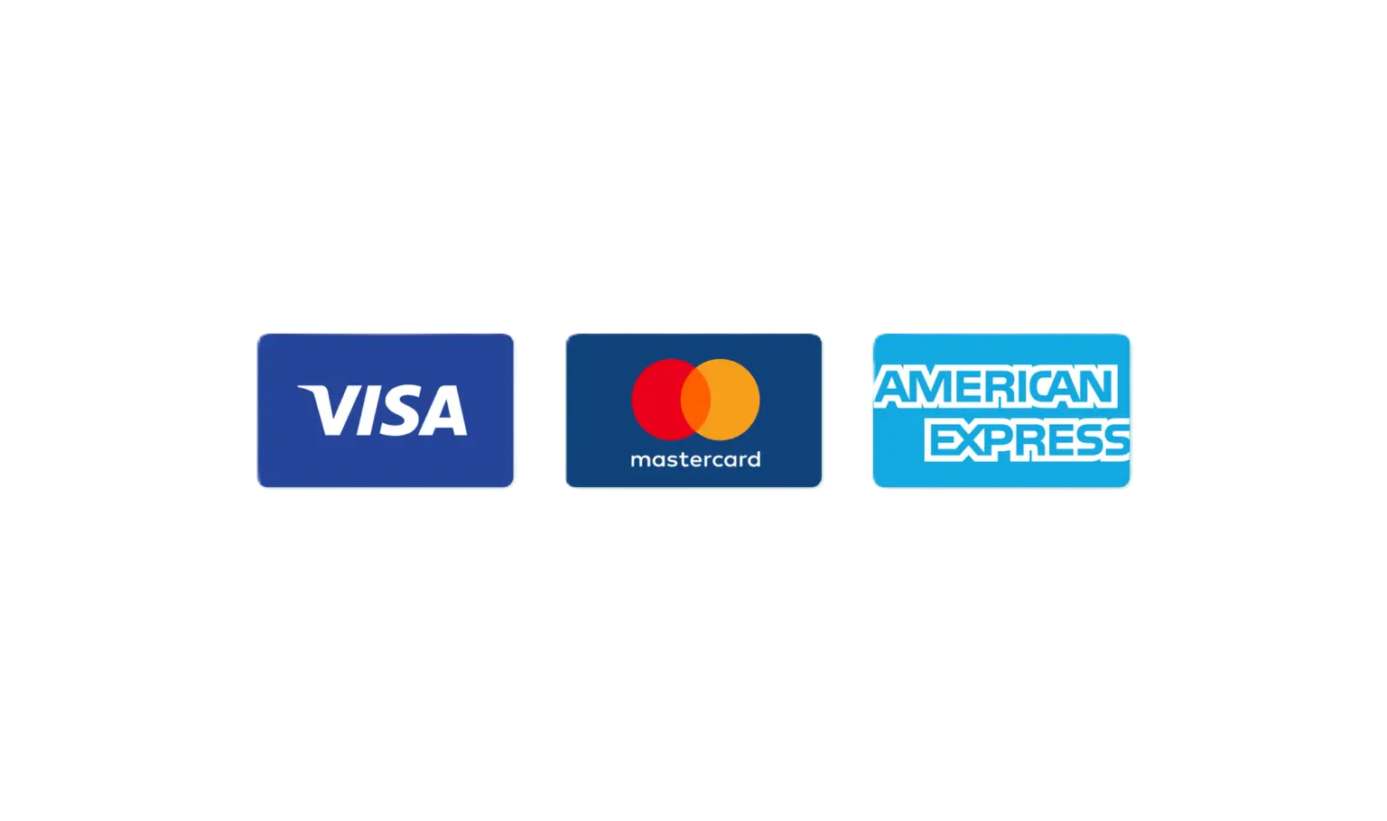 Visa, Mastercard, American Express accepted