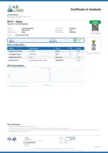 Certificate of Analysis preview
