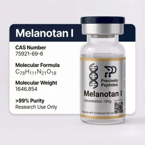 Melanotan I research reference standard vial