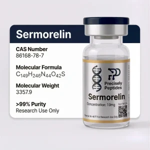 Sermorelin research reference standard vial