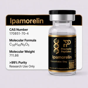 Ipamorelin Black Label vial and product label